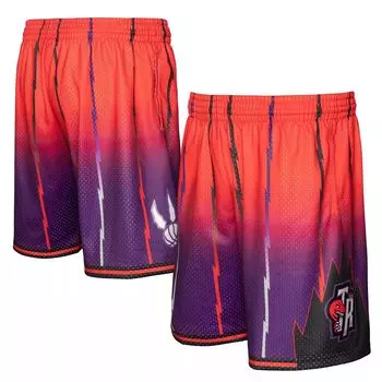 Мужские шорты Mitchell & Ness Red/Purple Toronto Raptors 1998/99 Hardwood Classics Fadeaway Reload 3.0 Swingman