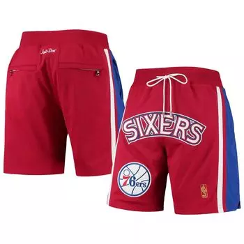 Мужские шорты Mitchell & Ness Red/Royal Philadelphia 76ers 1996-97 Hardwood Classics Just Don Authentic Shorts