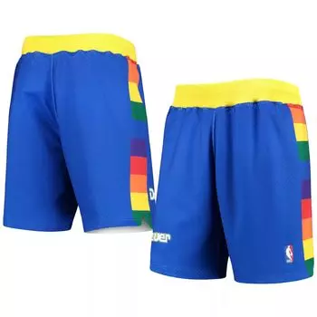 Мужские шорты Mitchell & Ness Royal Denver Nuggets 1991/92 Hardwood Classics Authentic Shorts