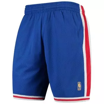 Мужские шорты Mitchell & Ness Royal Philadelphia 76ers Hardwood Classics Team Swingman