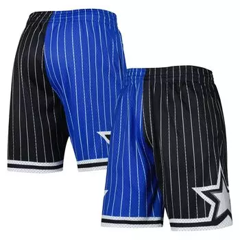 Мужские шорты Mitchell & Ness синего/черного цвета Orlando Magic Hardwood Classics 1994 с разрезом Swingman