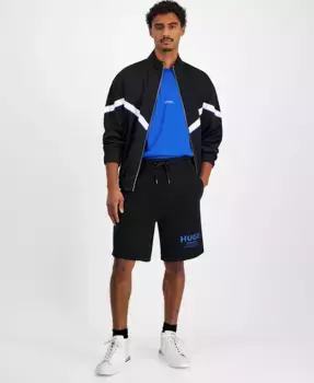 Мужские шорты Nomario Relaxed Fit с кулиской, длина 9.05" Hugo Boss, черный