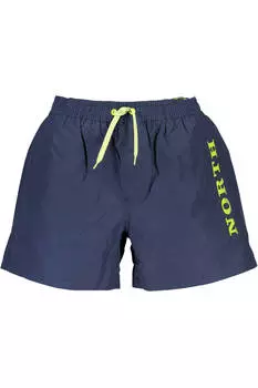 Мужские шорты North Sails пляжные с контрастной надписью, темно-синий/салатовый