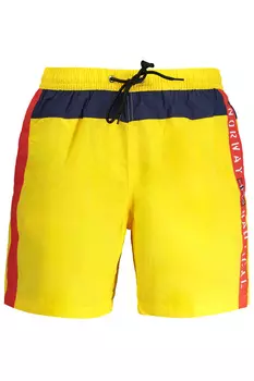 Мужские шорты Norway 1963 плавательные с красными лампасами, желтый