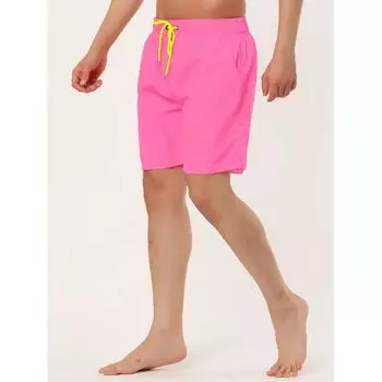 Мужские шорты, однотонные пляжные шорты, шорты для серфинга с сетчатой подкладкой и шнурком Lars Amadeus