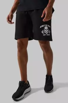 Мужские шорты оверсайз с графикой active Boohoo, черный
