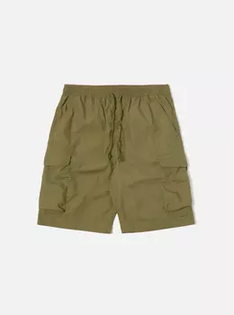 Мужские шорты-парашюты оливкового цвета из переработанного политеха Universal Works