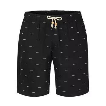 Мужские шорты Пляжные шорты на шнурке Летние шорты с эластичным поясом Lars Amadeus, черный