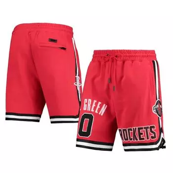Мужские шорты Pro Standard Jalen Green Red Houston Rockets Player Replica