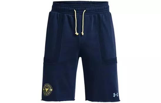 Мужские шорты Project Rock Heavyweight Terry темно-синие Under Armour, темно-синий