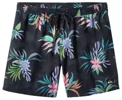 Мужские шорты Quiksilver Mix Volley на каждый день, 17 дюймов, с эластичной резинкой на талии, черный