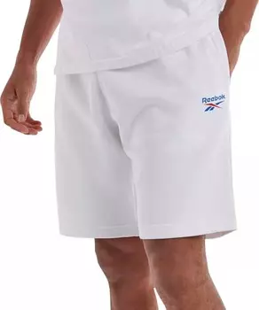 Мужские шорты Reebok с логотипом на левую ногу, белый