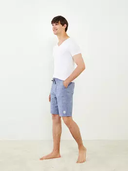 Мужские шорты с пижамным низом Standard Mold LCW DREAM, синий