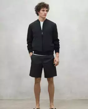 Мужские шорты с пятью карманами, застежкой на пуговицу и молнию Ecoalf, чёрный