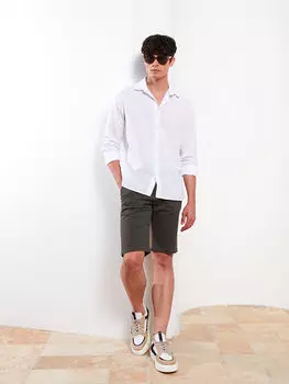 Мужские шорты Slim Fit из габардина LCW Casual