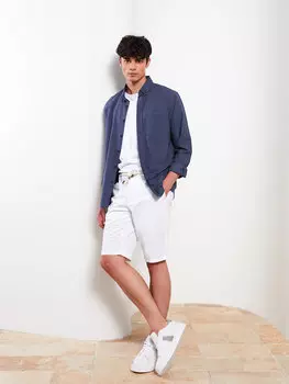 Мужские шорты Slim Fit с поясом LCW Casual