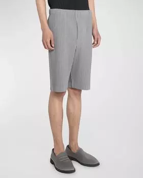 Мужские шорты со складками MC May Homme Plisse Issey Miyake, цвет Warm Gray