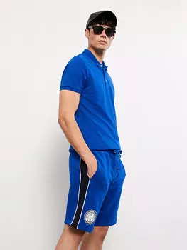 Мужские шорты со стандартным узором и принтом LCW Casual, яркий синий