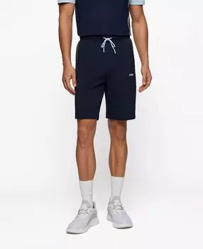 Мужские шорты стандартного кроя из смесового хлопка boss Hugo Boss, темно-синий