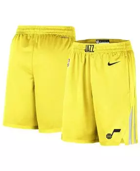 Мужские шорты Swingman Performance Gold Utah Jazz 2020/21 Association Edition Nike