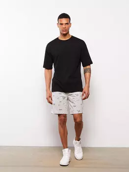 Мужские шорты узкого кроя с завязкой на талии LCW Casual, серый меланж