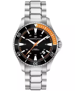 Мужские швейцарские автоматические часы цвета хаки с браслетом из нержавеющей стали, 40 мм Hamilton