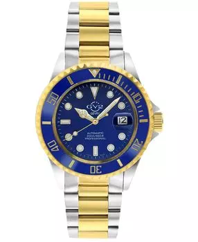 Мужские швейцарские автоматические часы Liguria с двухцветным браслетом из нержавеющей стали, 42 мм Gevril