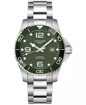 Мужские швейцарские автоматические часы с браслетом из нержавеющей стали серебристого цвета, 43 мм Longines
