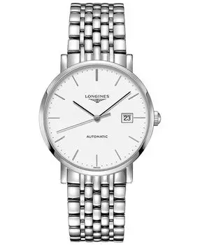 Мужские швейцарские автоматические часы The Longines Elegant Collection с браслетом из нержавеющей стали, 39 мм, L49104126