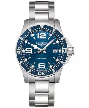 Мужские швейцарские часы HydroConquest с браслетом из нержавеющей стали, 41 мм Longines