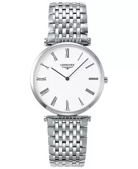 Мужские швейцарские часы La Grande Classique De Longines с браслетом из нержавеющей стали 36 мм L47554116