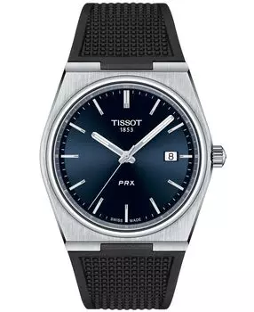 Мужские швейцарские часы PRX с черным каучуковым ремешком, 40 мм Tissot