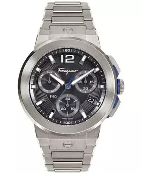 Мужские швейцарские часы с хронографом F-80 с титановым браслетом 44 мм Salvatore Ferragamo
