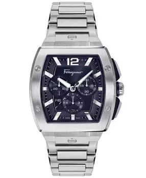 Мужские швейцарские часы с хронографом F-80 Tonneau с браслетом из нержавеющей стали, 42 мм Salvatore Ferragamo