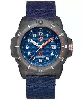 Мужские швейцарские часы TIDE Eco Series из переработанного океанского материала, синий ПЭТ-ремешок, 46 мм Luminox