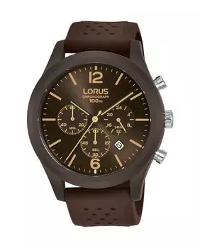 Мужские силиконовые часы Sport man RT351HX9 с коричневым ремешком Lorus, коричневый