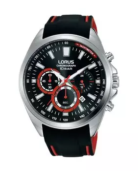 Мужские силиконовые часы Sport man RT387HX9 с серебряным ремешком Lorus, серебро
