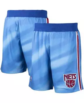 Мужские синие аутентичные шорты new jersey nets 1990/91 hardwood classics Mitchell & Ness, синий