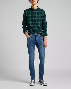 Мужские синие джинсы узкого кроя MALONE Lee, синий