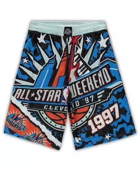 Мужские синие и черные шорты nba all-star game 1997 hardwood classics big and tall jumbotron 2.0 Mitchell & Ness