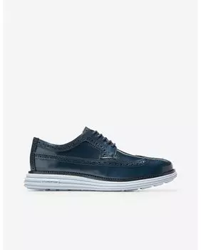 Мужские синие кожаные туфли на шнуровке Cole Haan, синий