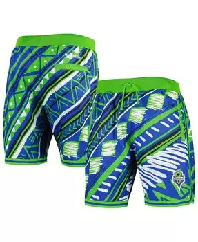 Мужские синие модные шорты Seattle Sounders FC Tribal Fashion Mitchell & Ness