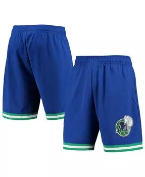 Мужские синие шорты dallas mavericks 1998 hardwood classics 75th anniversary swingman Mitchell & Ness, синий
