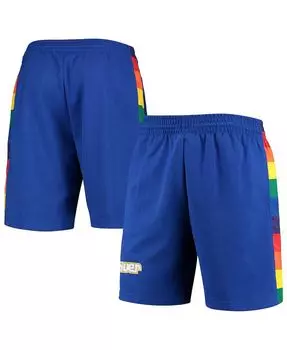 Мужские синие шорты denver nuggets 1991 hardwood classics 75th anniversary swingman Mitchell & Ness, синий