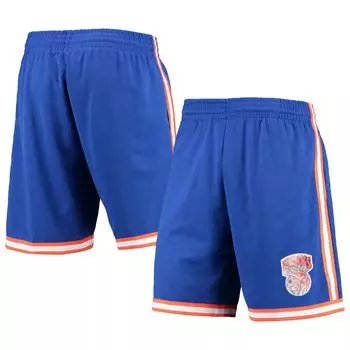 Мужские синие шорты Mitchell & Ness New York Knicks 1991 Hardwood Classics, посвященные 75-летию Swingman