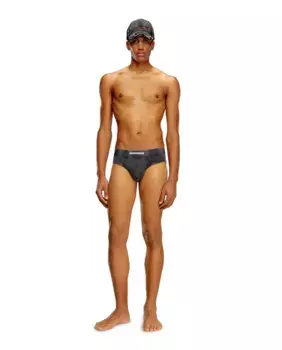 Мужские слипоны DIESEL с эффектом денима, черный