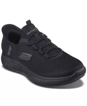 Мужские слипоны для работы - Summits - повседневные широкие кроссовки Colsin от Finish Line Skechers, черный