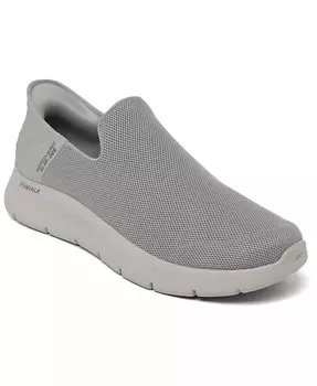 Мужские слипоны GoWalk Flex для ходьбы от Finish Line Skechers, серый