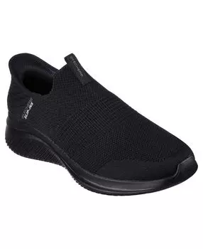 Мужские слипоны - ultra flex 3.0 - smooth step slip-on walking sneakers от finish line Skechers, черный
