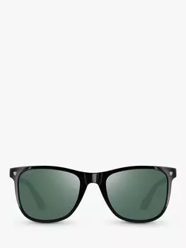 Мужские солнцезащитные очки Aspinal of London Milano D-Frame, черные